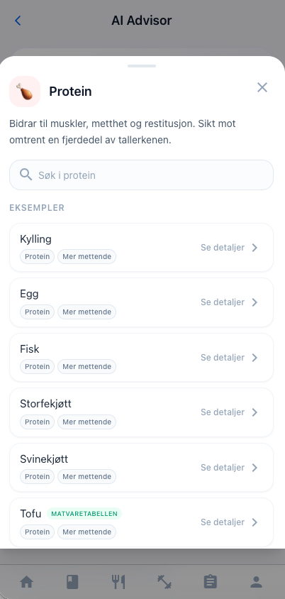 AI Advisor food group education